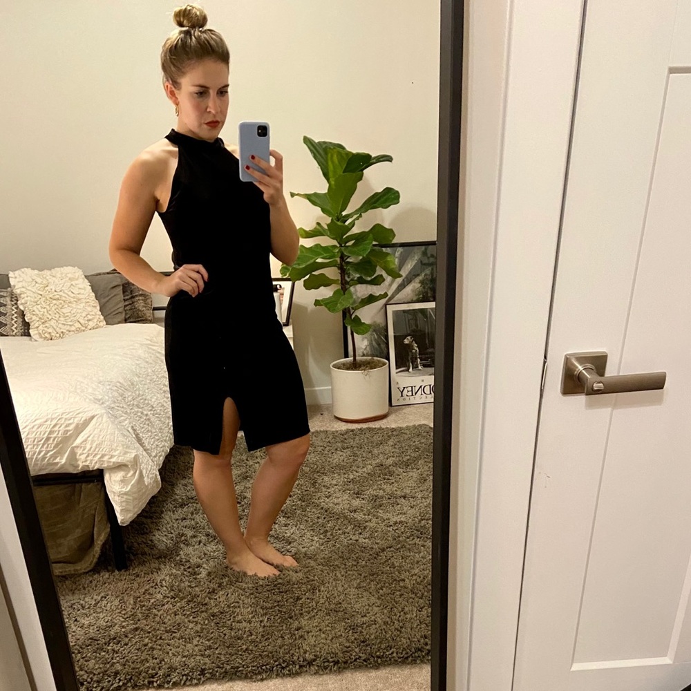 Black Velvet Cocktail Dress (Worn once!)